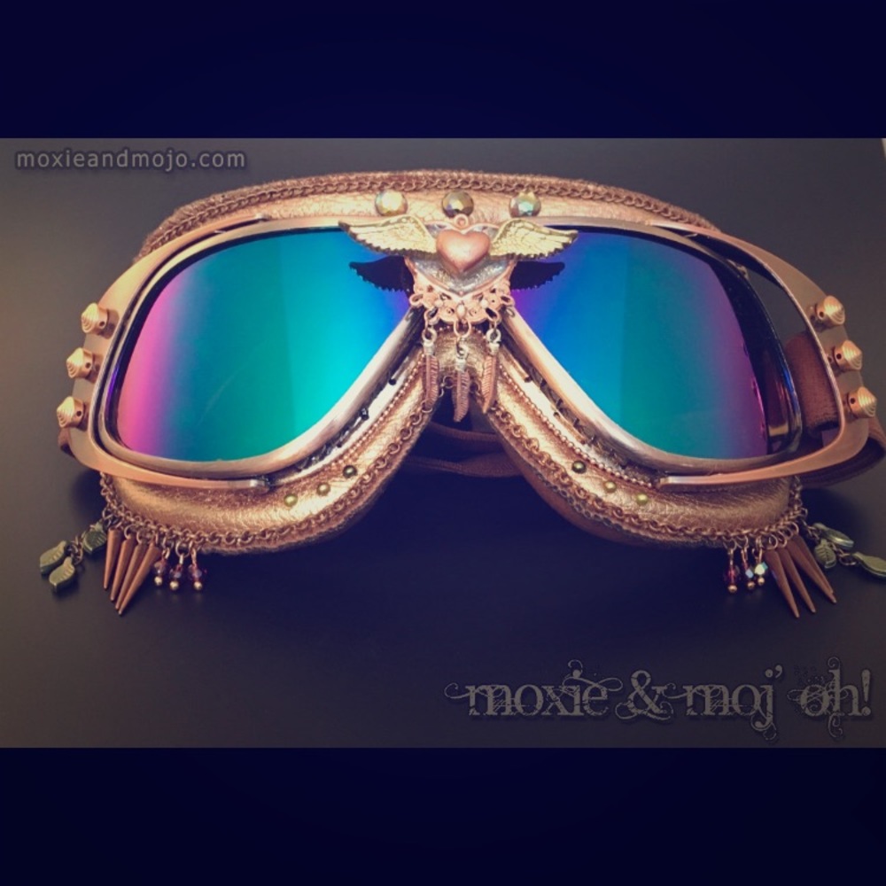 Handmade burning man goggles one of a kind